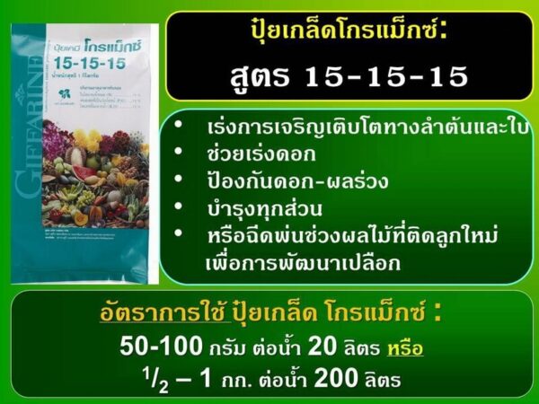 ปุ๋ยกิฟฟารีน 15-15-15 โกรแม็กซ์ - Image 2