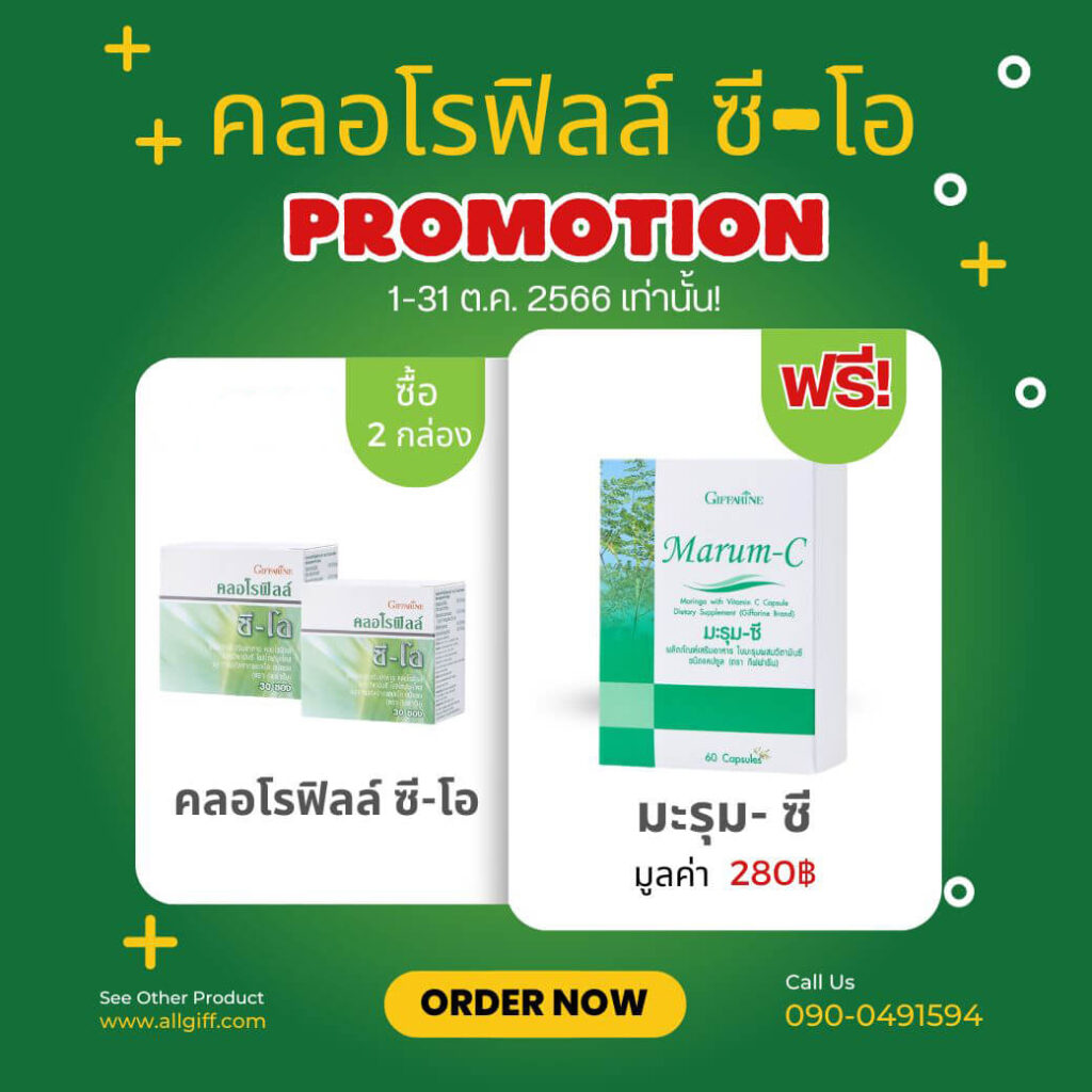 คลอโรฟิลล์ กิฟฟารีน โปรโมชั่น