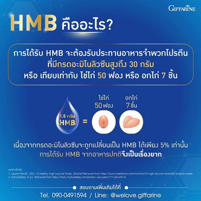 hmb ได้จากอะไร