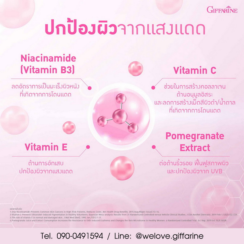 วิตามิน C, E และสารสกัดทับทิม