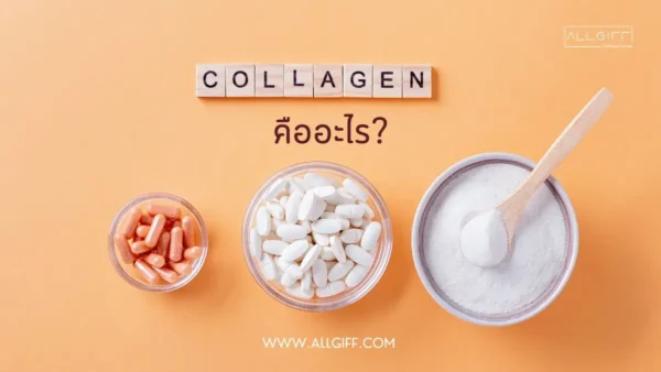 คอลลาเจน คืออะไร แสดงภาพคอลลาเจน 3 รูปแบบ ทั้งชนิดผง, ชนิดเม็ด และแคปซูล
