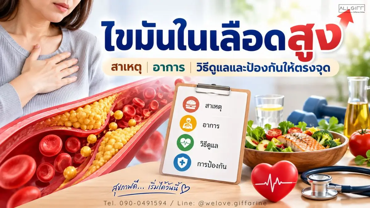 ไขมันในเลือดสูง สาเหตุ อาการ วิธีดูแลและป้องกัน